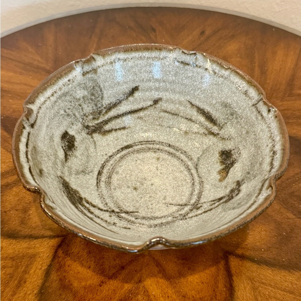 Joan Glasgow Elegant Studio Art Stoneware Bowl 7” - Picture 3 of 11